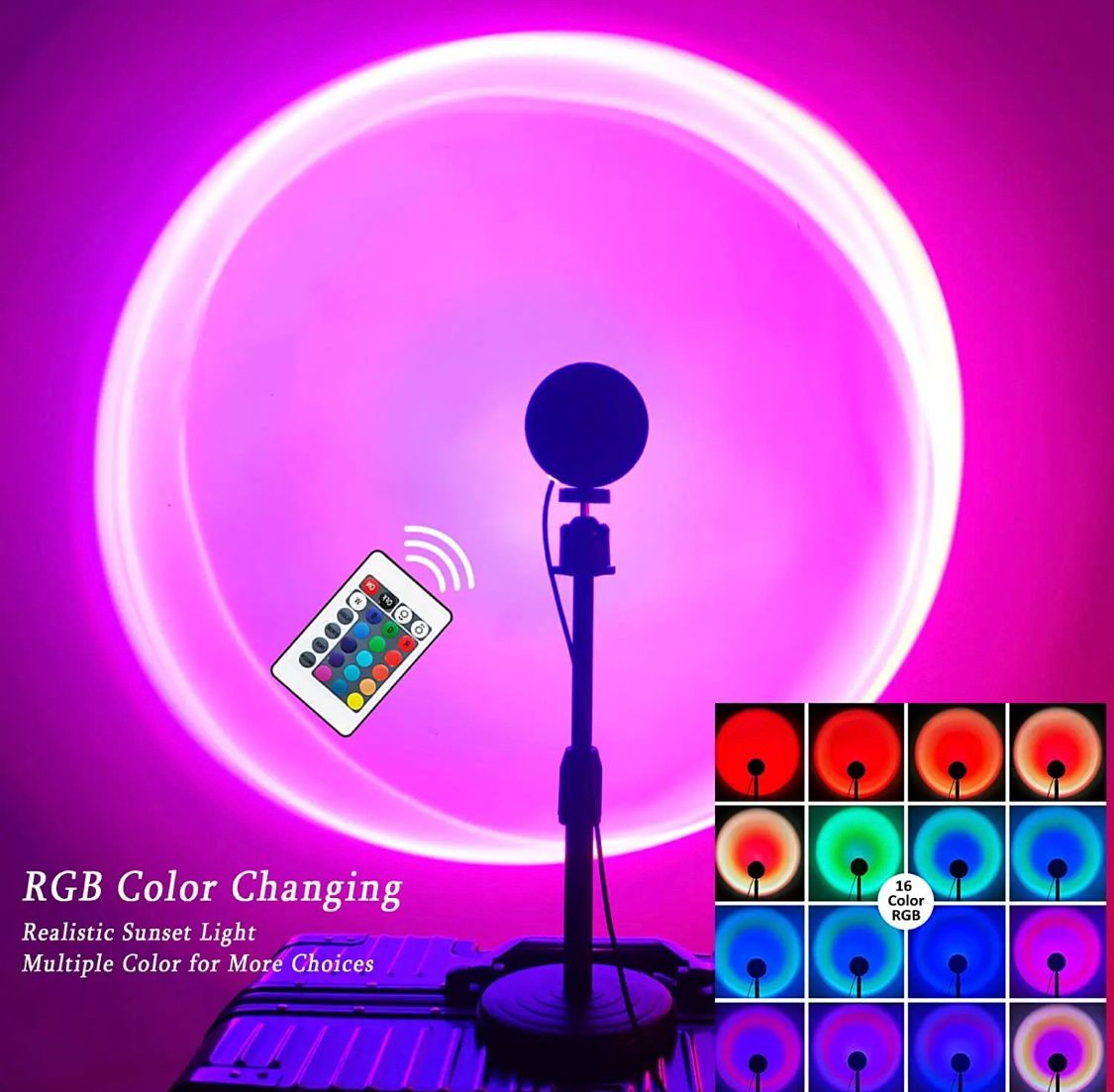 RGB 16 Color Sunset Lamp - Sunset Lamp